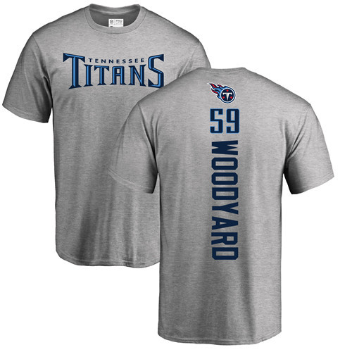 Tennessee Titans Men Ash Wesley Woodyard Backer NFL Football #59 T Shirt->youth nfl jersey->Youth Jersey